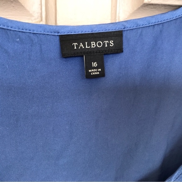 Talbots Medium Blue Silk Tank Top Sz16 Good Shape - Picture 2 of 7